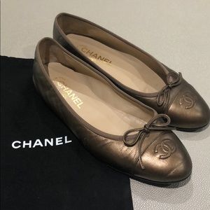 Chanel Ballerina Flats in Bronze